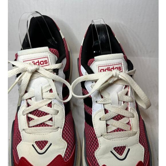 Adidas Size 10.5 Men 20 20 Fx Sneaker Scarlet Core Black Grey Running Road Shoes - Picture 7 of 12